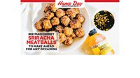 Honey-siracha turkey meatballs from BeeMaid Honey