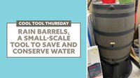 Rain barrels, small scale water saving