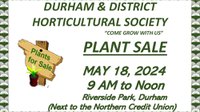 Plant Sale - Durham &amp; District Horticultural Society