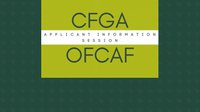 CFGA OFCAF Claims Information Session